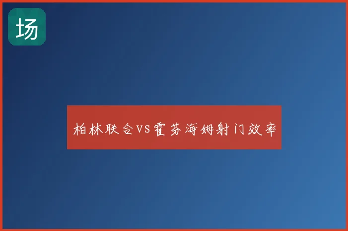 柏林联合vs霍芬海姆射门效率